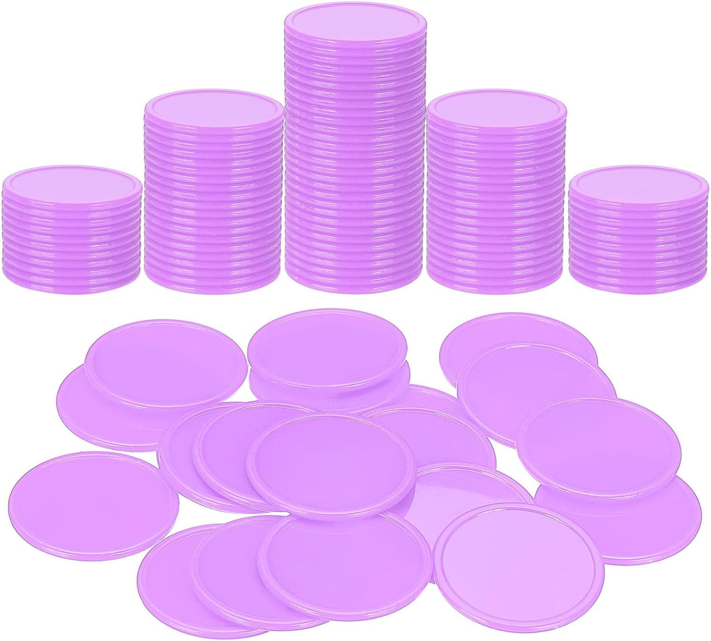 uxcell Plastic Poker Chips, Learning Counters Counting Counters Disks Markers Opaque Game Tokens for Game Play Math Counting