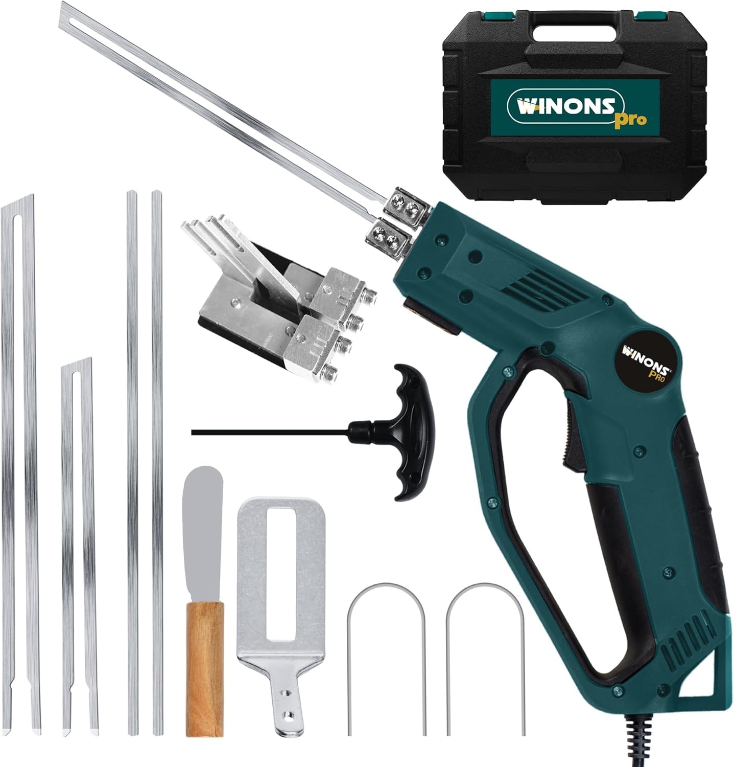 WINONS Hot Knife Foam Cutter Tool with Groover - 300W, Styrofoam Cutter WFC0012 with Numbered Temperature Controller - 710°C Max. Temp, Hot Wire Cutting Tool for all Kinds of Projects (Kit of 11)