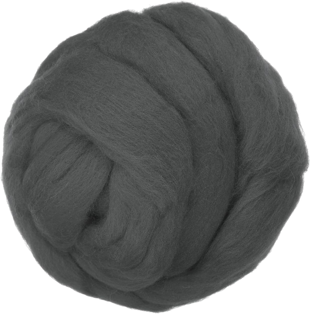 PATIKIL Wool Roving Yarn, 250G/8.8OZ Felting Wool Pure Roving Yarn, Drak Gray