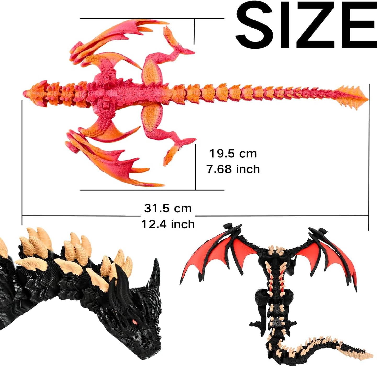 Wyvern Castle Dice Tower (with 5 polyhedral dice and a Dragon) for Table Games, D&D & RPG Games, Perfect Table Decoration and Party Surprise Gifts (Red Gold)