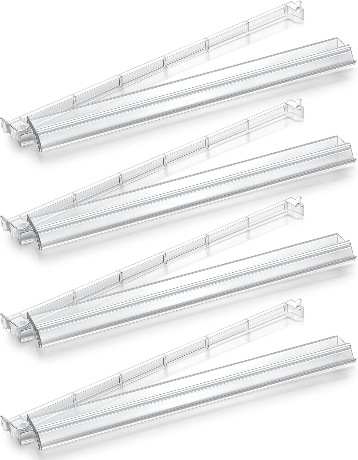 4PCS Mahjong Racks with Pushers,Clear Acrylic American Majiang Tile Racks