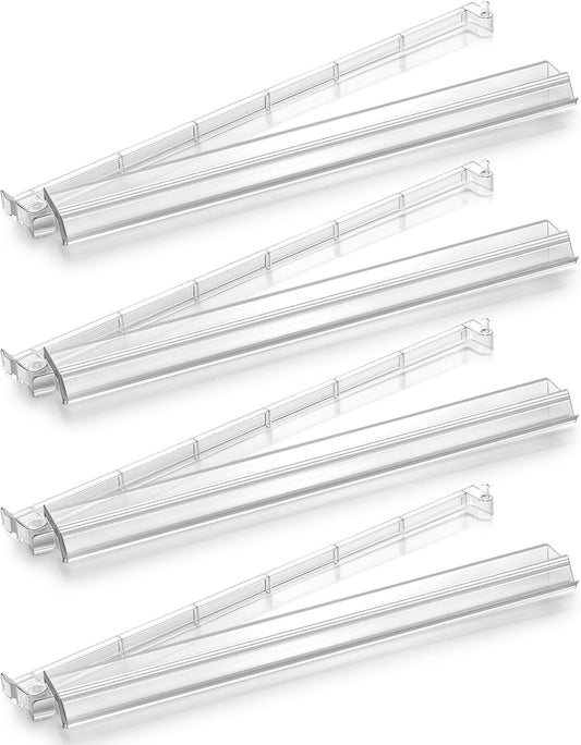 4PCS Mahjong Racks with Pushers,Clear Acrylic American Majiang Tile Racks