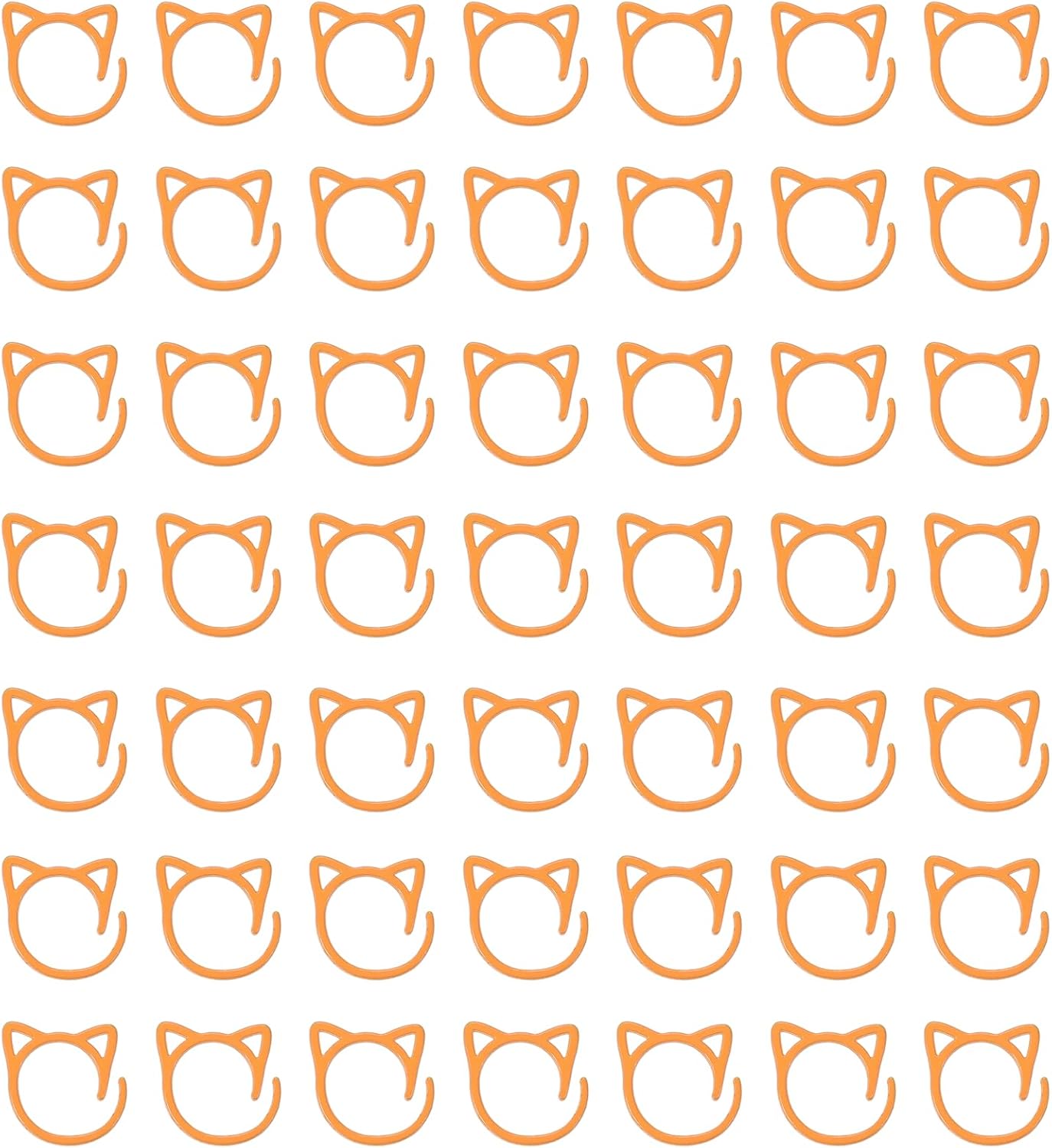 uxcell 50pcs Stitch Markers, Spiral Stitch Markers Crochet Needle Clip Counter Knit Ring Crochet Locking Sewing Accessories for DIY Handcraft Knitting and Crocheting, Orange