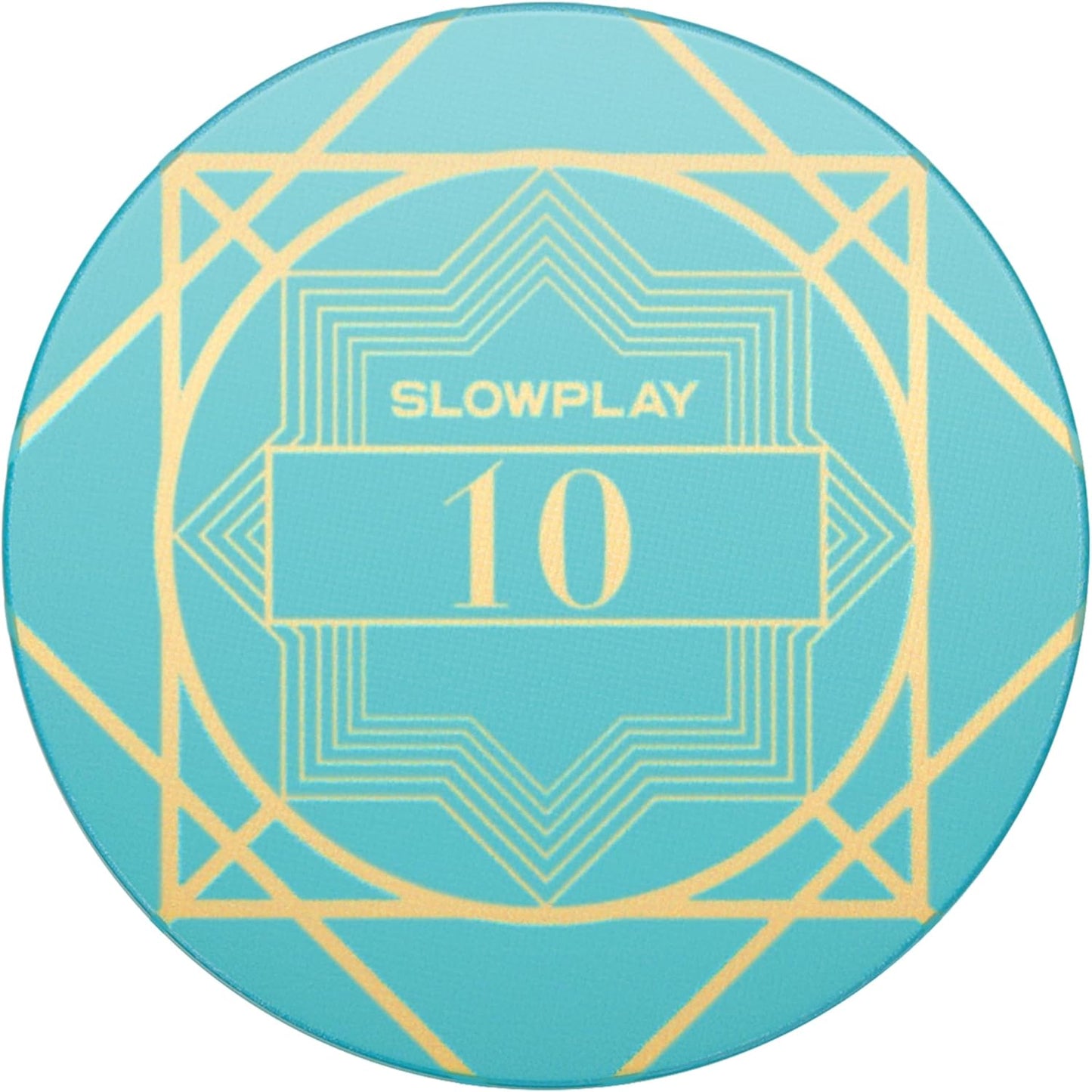 SLOWPLAY Nash Ceramic Poker Chips in Bulk, Casino Grade Ceramic 12-Gram Poker Chip for Texas Hold'em, 43mm Professional Chips Pack of 50 with Denomination of 10