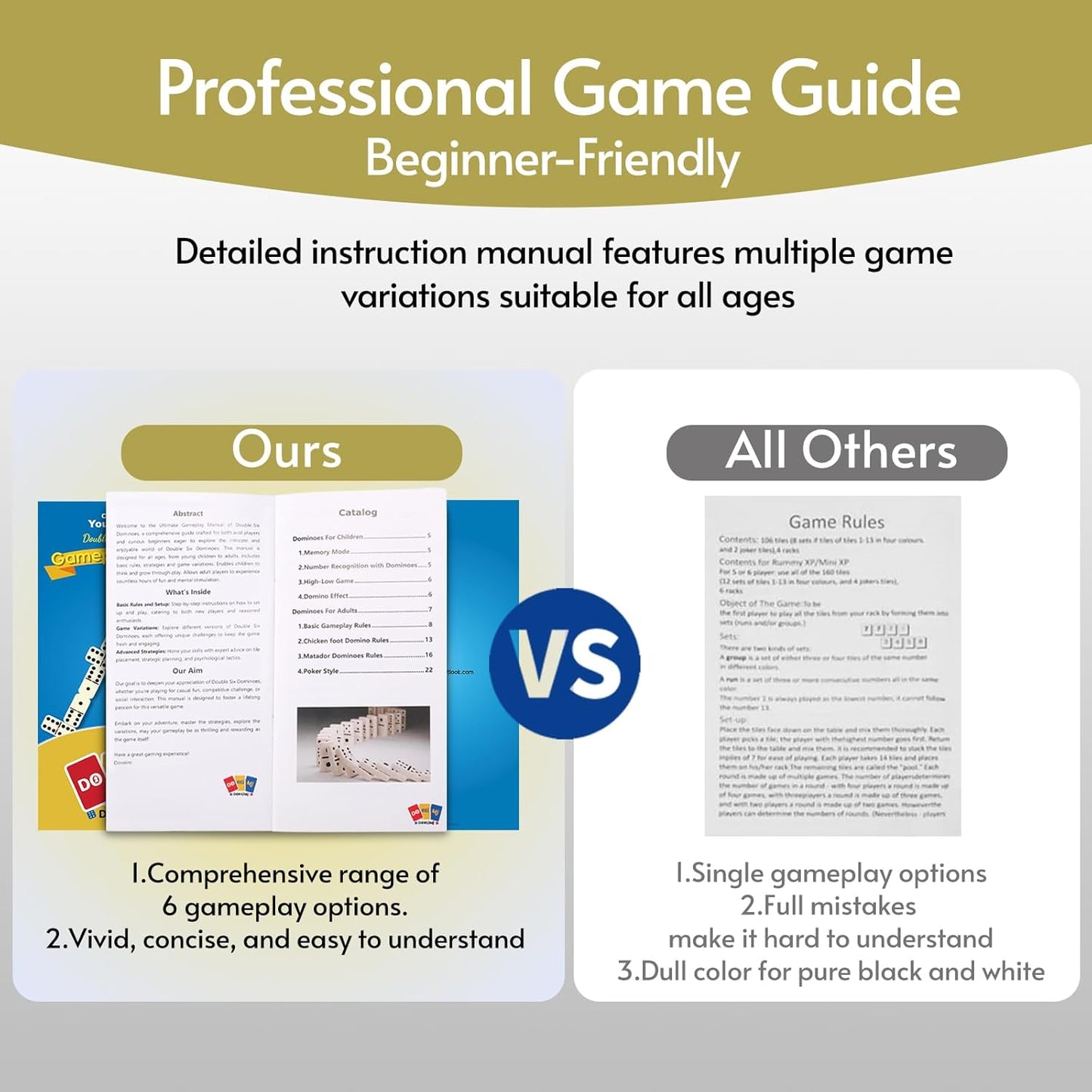 Double 6 Dominos Set for Adults with 4 Wooden Racks & 28 Tiles Travel Dominoes Set Classic Board Game for Family Game Night