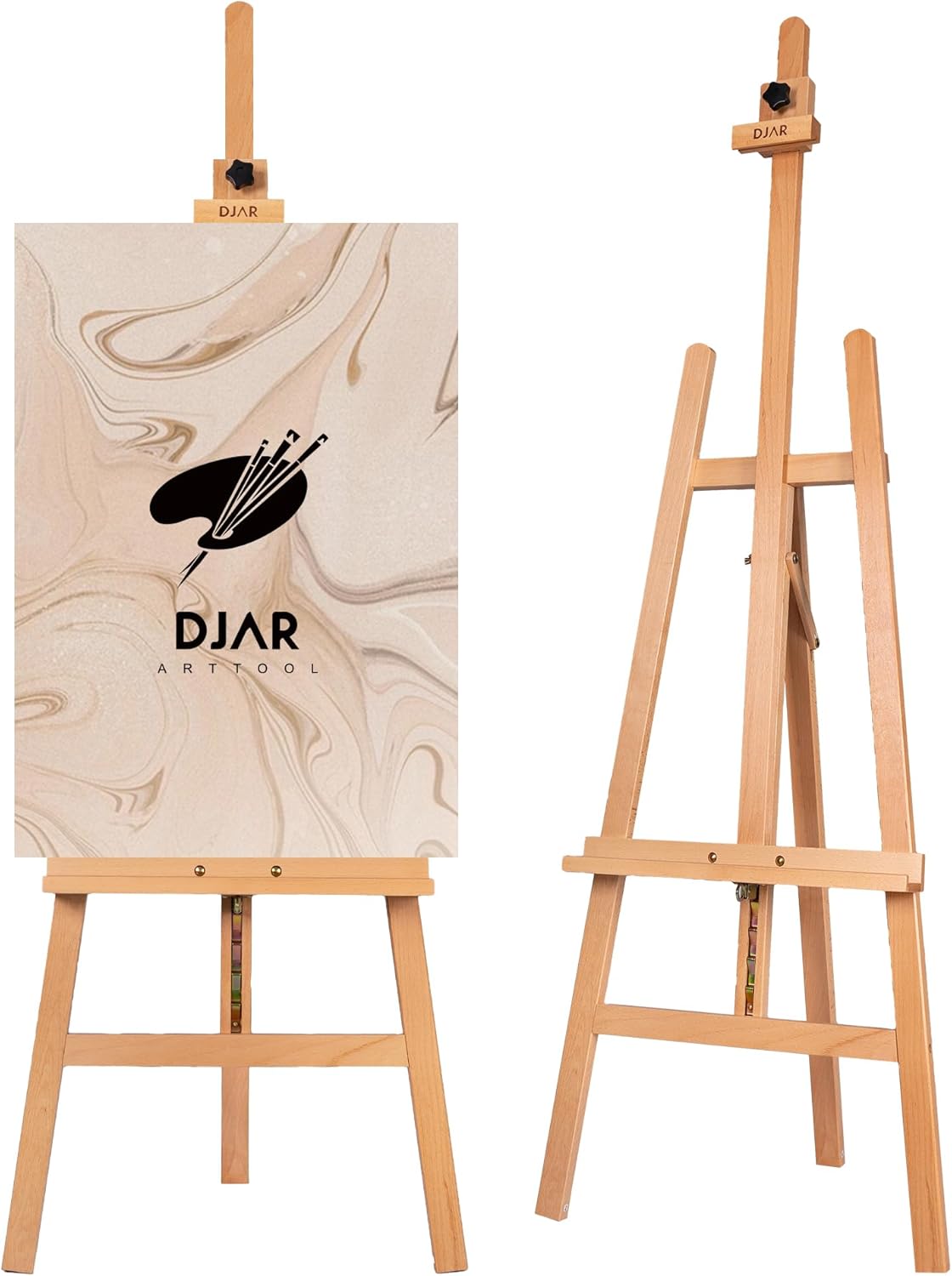 DJAR A Frame Wooden Art Easel for Painting, 57''-76'' Adjustable Heigh –  Inspired Hands, image size:1120x1500