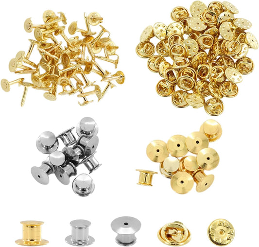 120 PCS Locking Pins Back and Backs Locking Pin, Pins Locks for Enamel Pin Backs Crafts Badge Brooches Jewelry