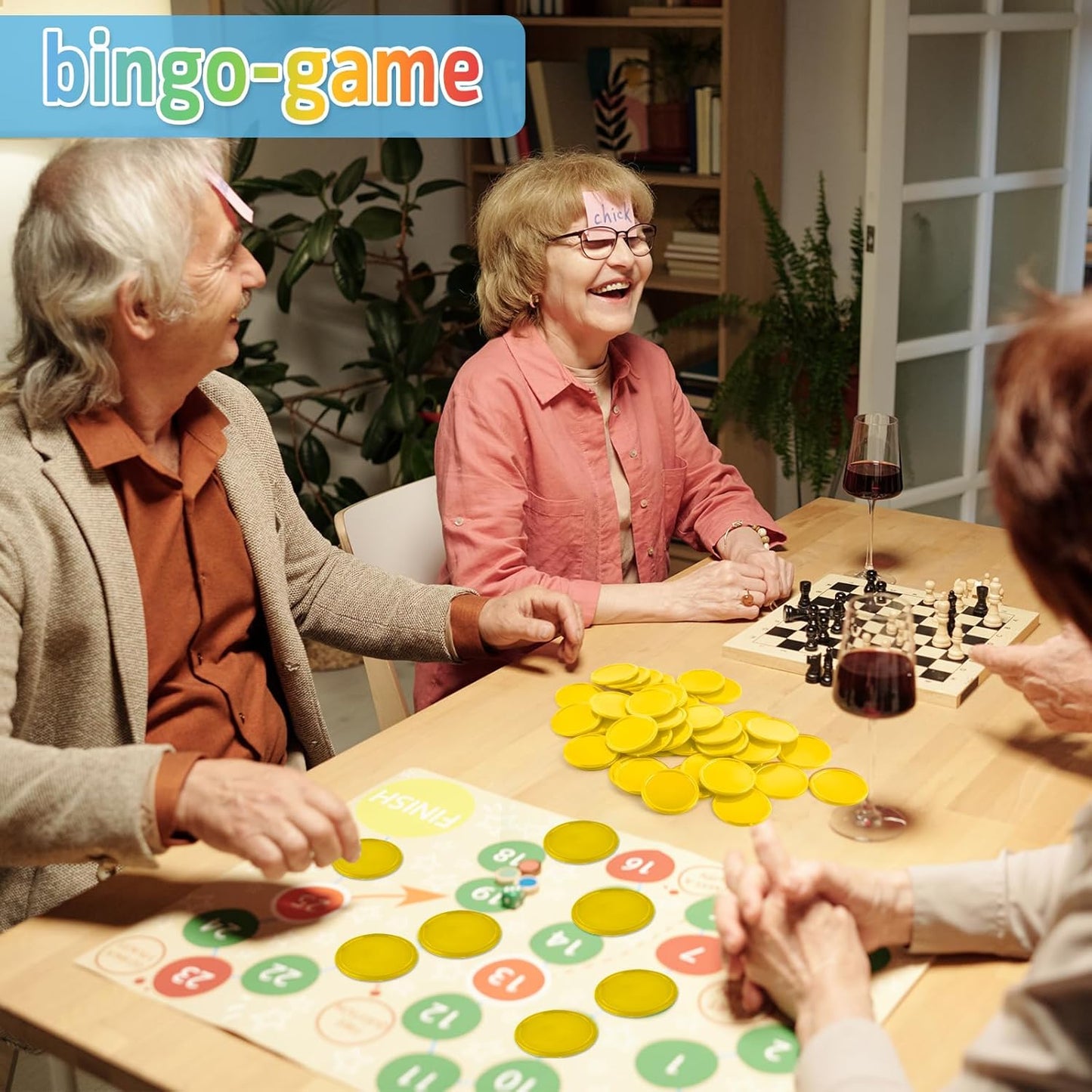 Coopay 600 Pieces Plastic Poker Chips Learning Counters Disks Bingo Chip Counting Discs Markers for Math Practice and Poker Card Game Tokens, Teaching Rewards, 38 mm/ 1.5 Inches (Yellow)