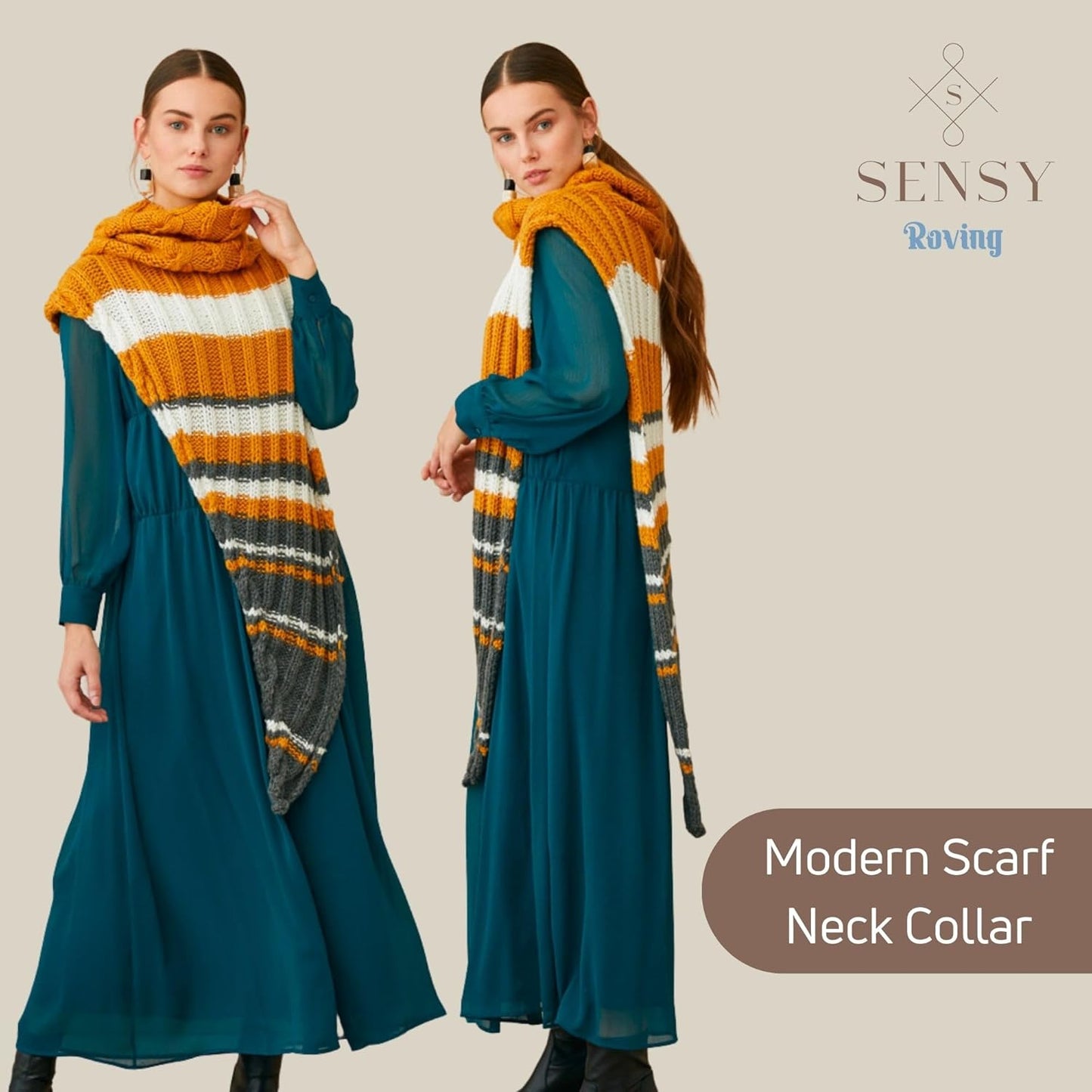 Sensy Roving Yarn, 3.5 oz, 132 Yards, Gauge 5 Bulky (Navy Blue)