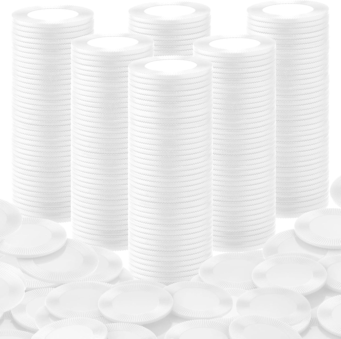 Coopay 1000 Pieces Plastic Poker Chips, Bingo Chips Bulk Learning Counters Disks Poker Card Game, Counting Markers for Math Practice, Game Tokens and Teaching Rewards, 25 mm/ 1 Inch (White)