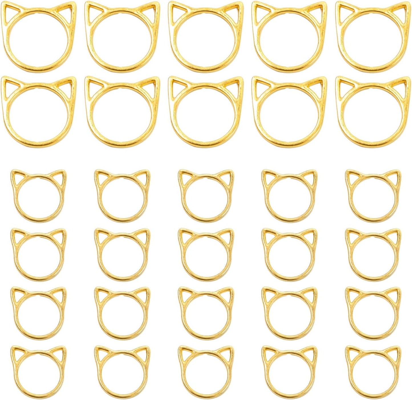 Hilsayum 30PCS Cat Stitch Marker Knitting Stitch Markers Metal Crochet Markers Ring Crocheting Accessories for Weaving, Handmade Crafts