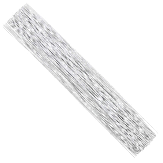 CCINEE 22 Gauge White Floral Wire Stem for Flower Arrangement Craft Supply,16 Inch,150PCS