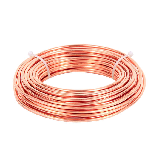 12 Gauge/ 2.0 mm 49 Feet 1 Pound 99.9% Dead Soft Copper Wire for Electroculture Gardening, Jewelry Making, Beading, Science Projects, DIY Artwork