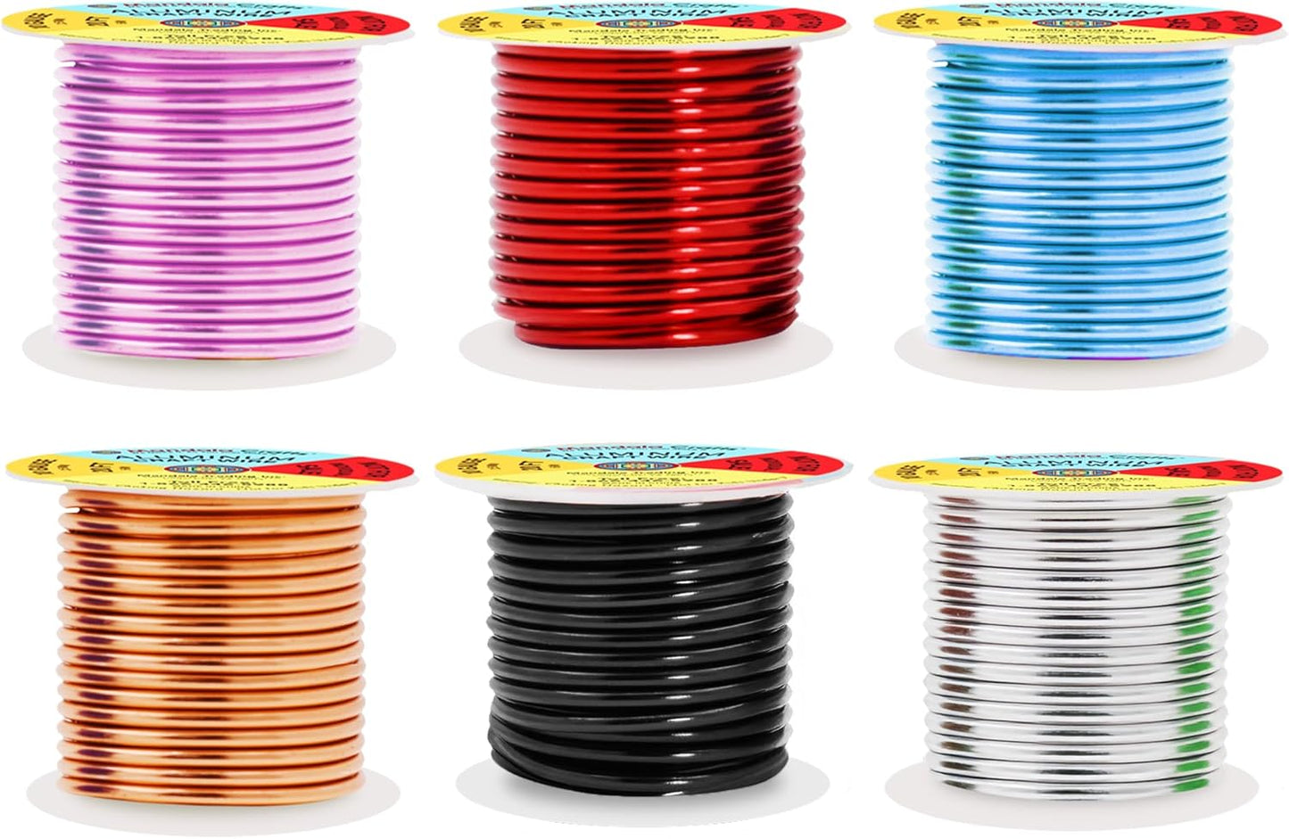 Mandala Crafts 10 Gauge Anodized Aluminum Craft Wire for Jewelry Making - 120 FT Colored Flexible Silver Copper Black Pink Ice Blue Red Wire - Bendable for Bonsai Armature Crafting Sculpting