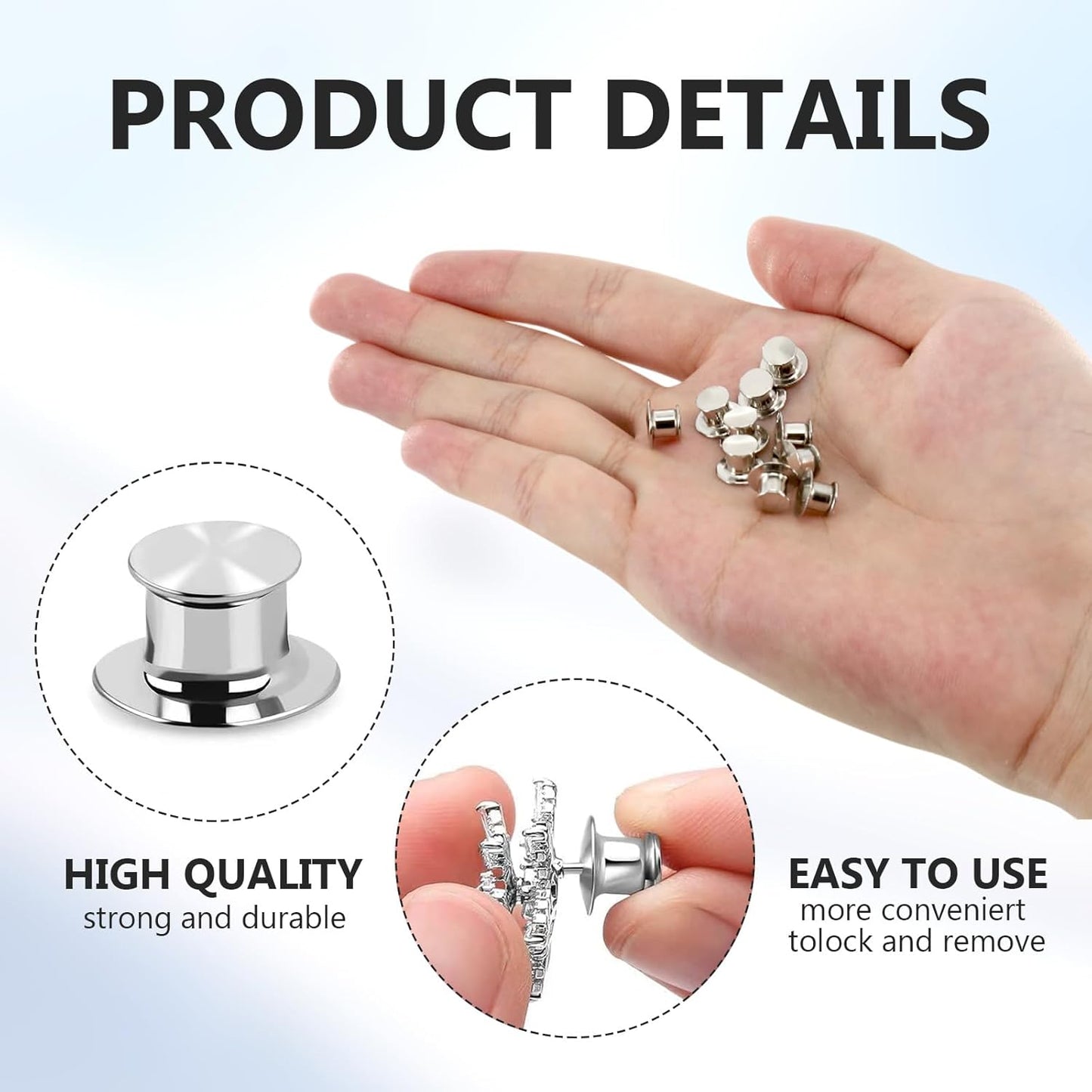 120 PCS Locking Pins Back and Backs Locking Pin, Pins Locks for Enamel Pin Backs Crafts Badge Brooches Jewelry