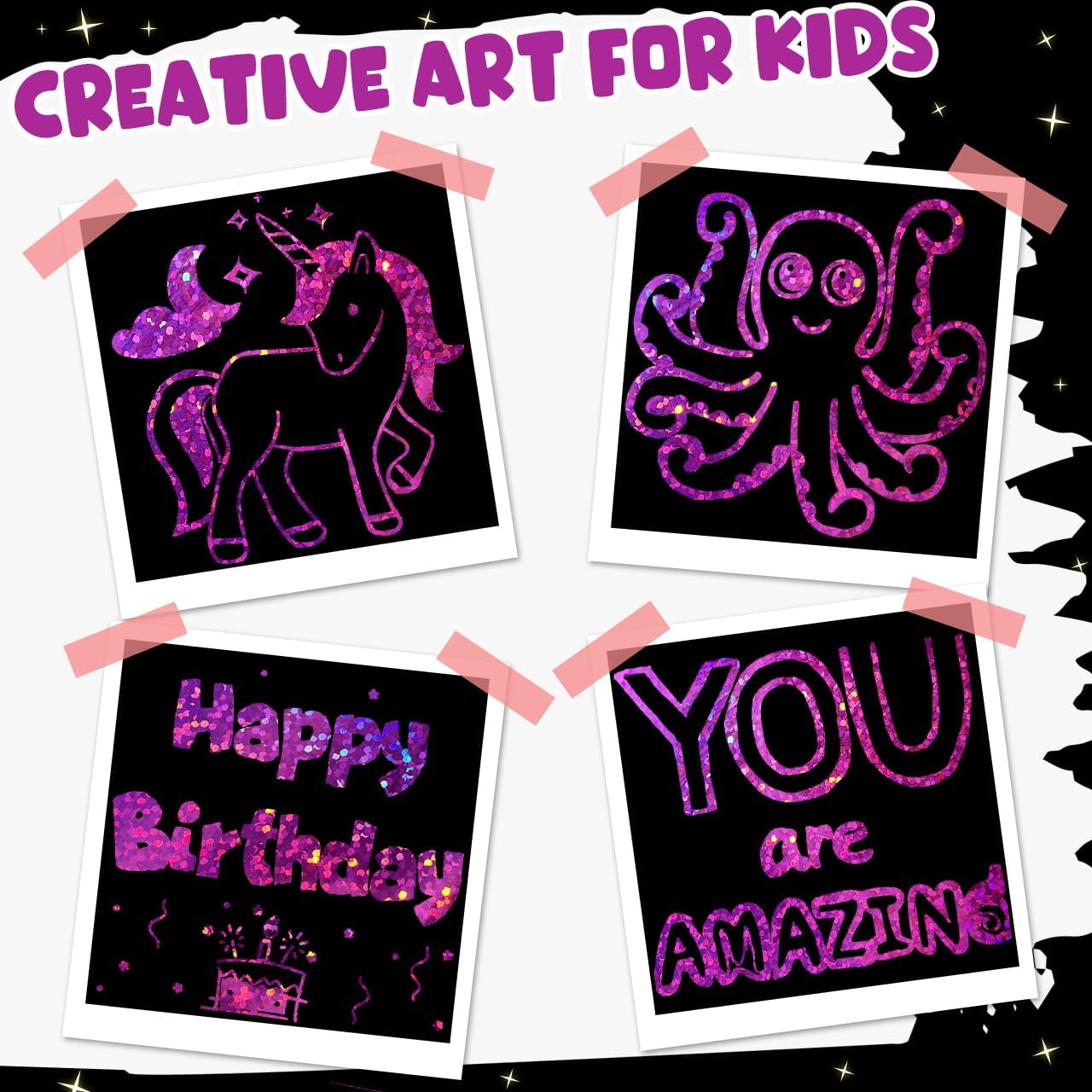 ZMLM 165 Rainbow Scratch Paper Art Crafts Mini Notes Kids Gifts 4 5 6 7 8 9 10 Years Old Girls Boys Students Teens Classroom Prizes School Supplies Birthday Party Travel Toy Activity(Rose)