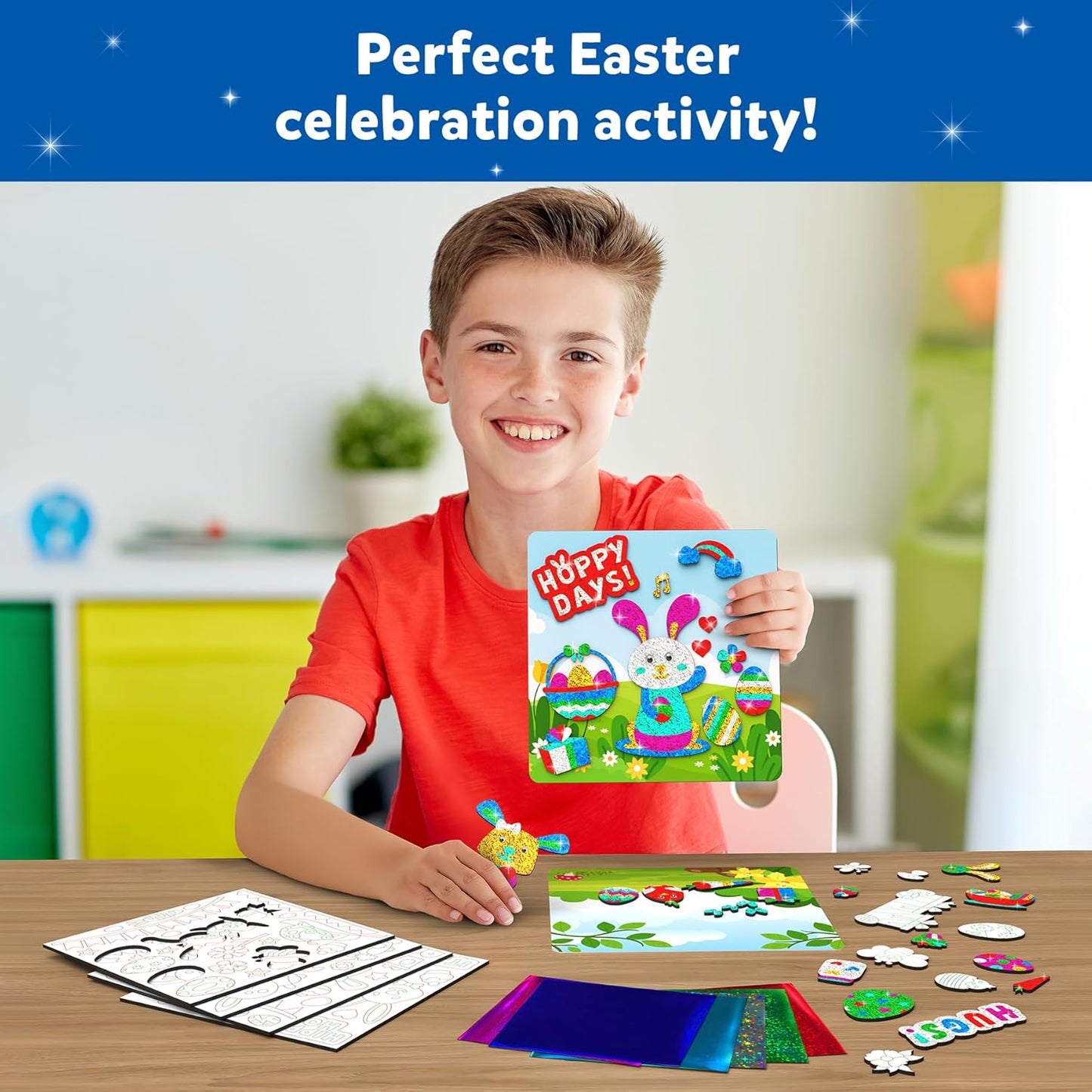 Skillmatics Foil Fun - Easter Cards, No Mess Art for Kids, Easter Basket Stuffers, Craft Kits, DIY Creative Party Activity, Gifts for Girls & Boys Ages 4, 5, 6, 7, 8, 9