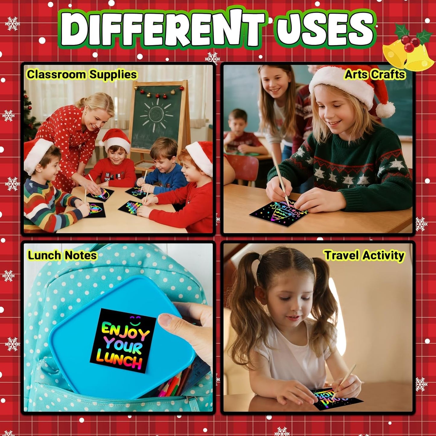 ZMLM Kids Rainbow Scratch Paper Art Crafts Mini Notes Kids Gifts 4 5 6 7 8 9 10 Years Old Girls Boys Students Teens Classroom Prizes School Supplies Birthday Party Toy Activity Stocking Stuffers