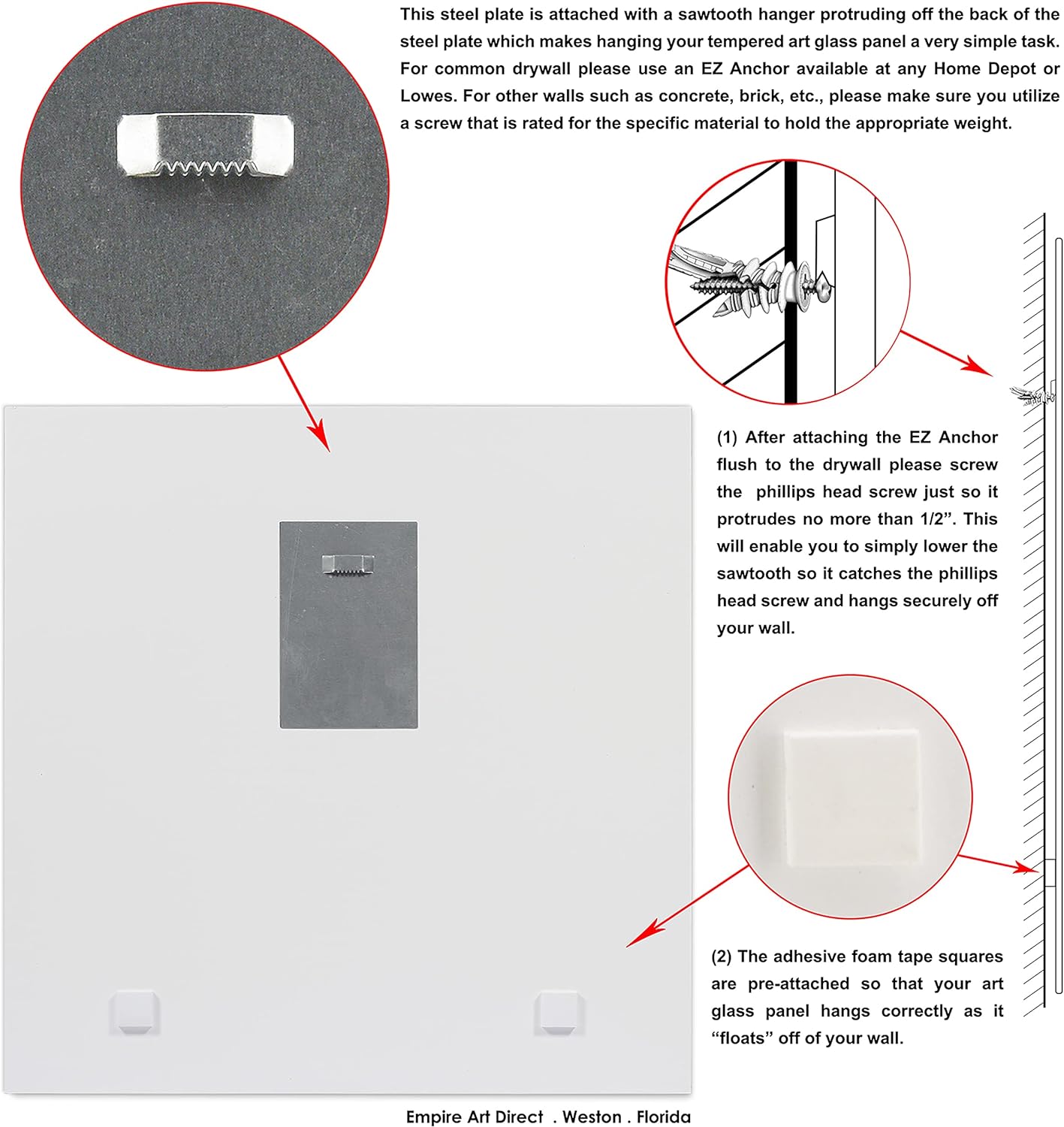 Empire Art Direct Frameless Free Floating Tempered Glass Panel Graphic Wall Art Ready to Hang, 24" x 24", Unfocused Beauty 3