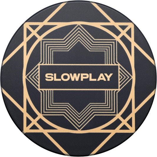 SLOWPLAY Nash Ceramic Poker Chips in Bulk, Casino Grade Ceramic 12-Gram Poker Chip for Texas Hold'em, 43mm Professional Chips Pack of 50 (Black)