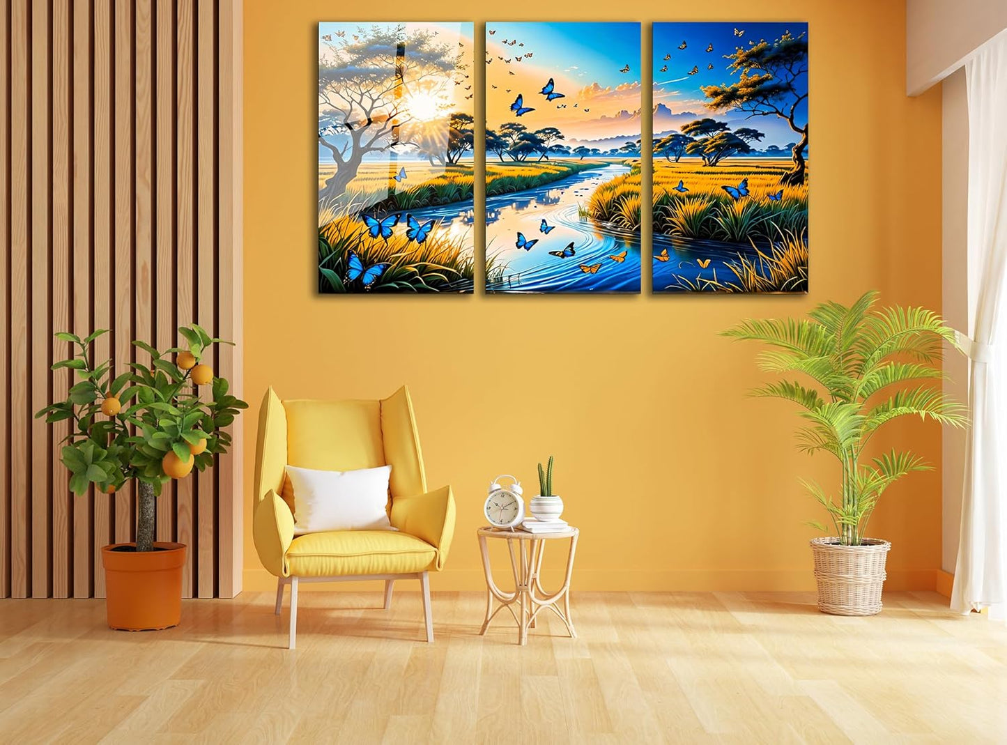 SpiritualHands Fantastic Scenery Tempered Glass Wall Art Painting for Living Room, Tempered Glass Modern Prints Decor, Large Vivid Color Panel for Bedroom, Kitchen, or Office