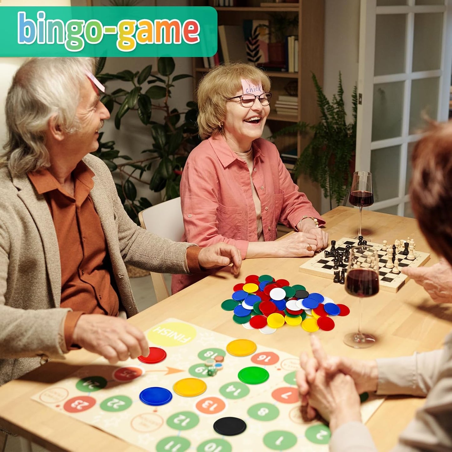 Coopay 600 Pieces 1.5 Inch Plastic Bingo Chips Learning Counters Disks, 6 Colors Counting Discs Markers for Math Practice and Poker Chips, Card Game Tokens, Teaching Rewards, 38 mm