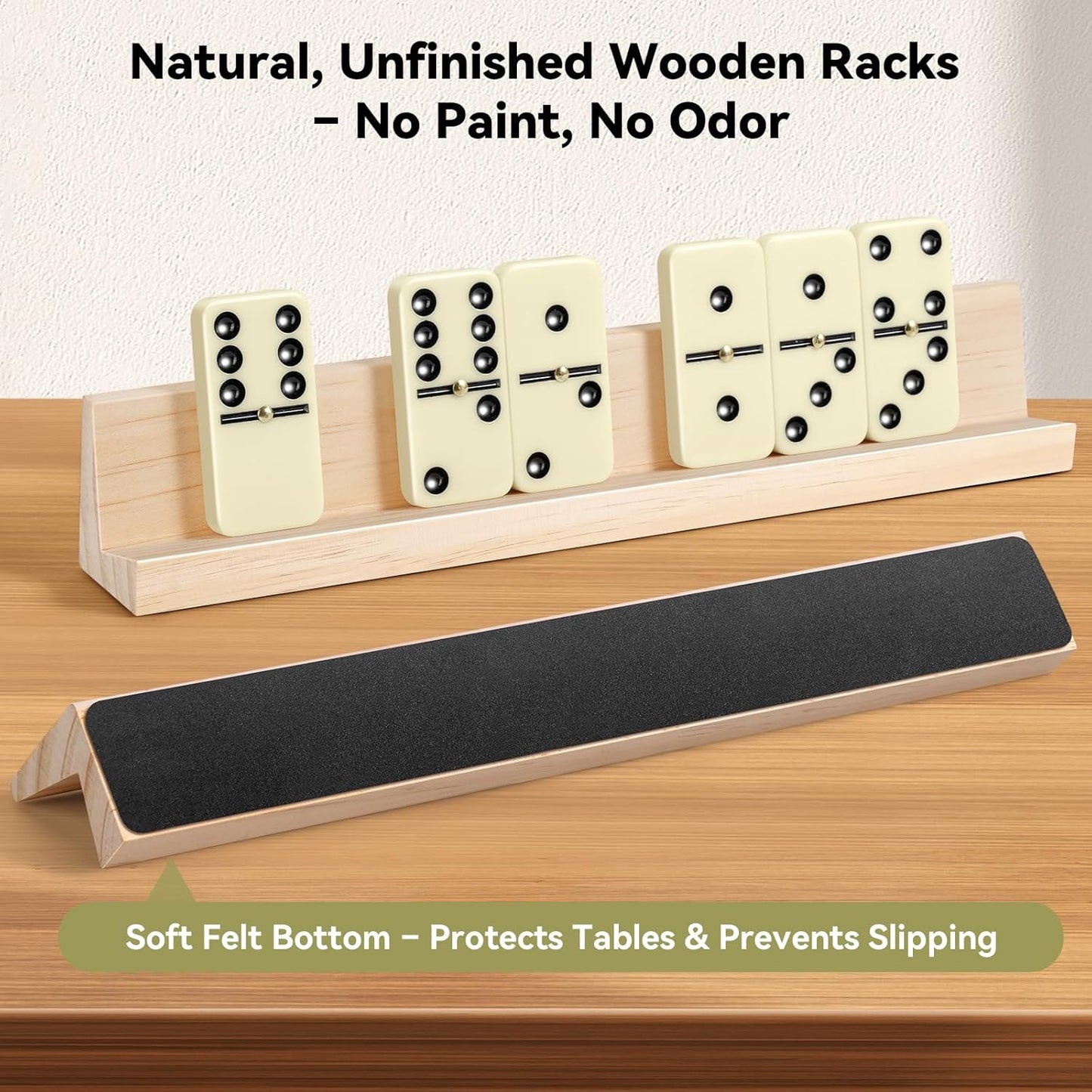 BATURU Double 6 Dominos Set for Adults with 28 Tiles, Durable Dominoes Game Set with 4 Racks and Carry Case, Fun Dominos for Kids, Family Games Night, Travel Games