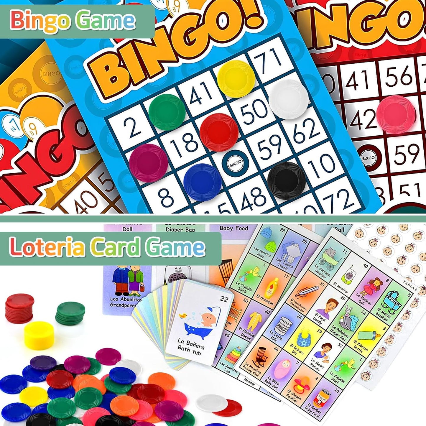 Coopay 1000 Pieces 10 Colors Plastic Poker Chips, 1 Inch Bingo Chips Bulk Learning Counters Disks Poker Card Game, Counting Markers for Math Practice, Game Tokens and Teaching Rewards, 25 mm