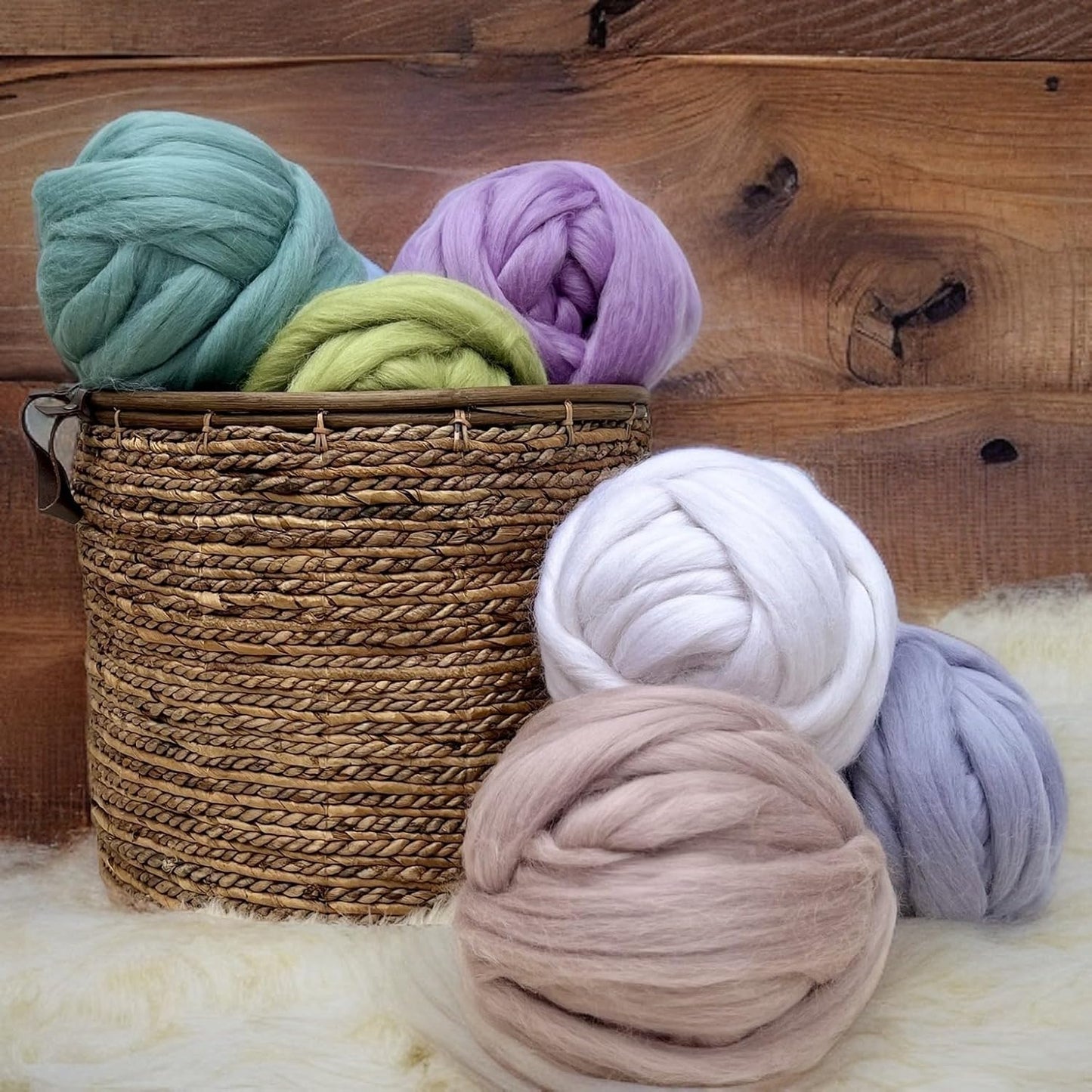 Revolution Fibers Dyed Corriedale Wool | 8 Ounces of Premium Combed Wool Top | 26 Micron, 100% Pure Corriedale Wool Roving, Ethically Sourced (Mocha Brown)