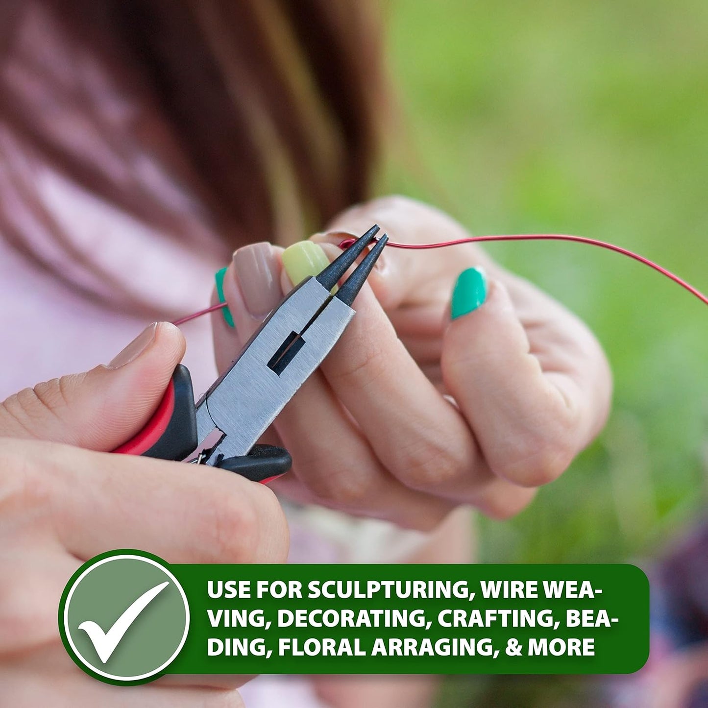 Mandala Crafts 13 Gauge Anodized Aluminum Craft Wire for Jewelry Making - 300 FT Colored Flexible Silver Copper Black Pink Ice Blue Red Wire - Bendable for Bonsai Armature Crafting Sculpting