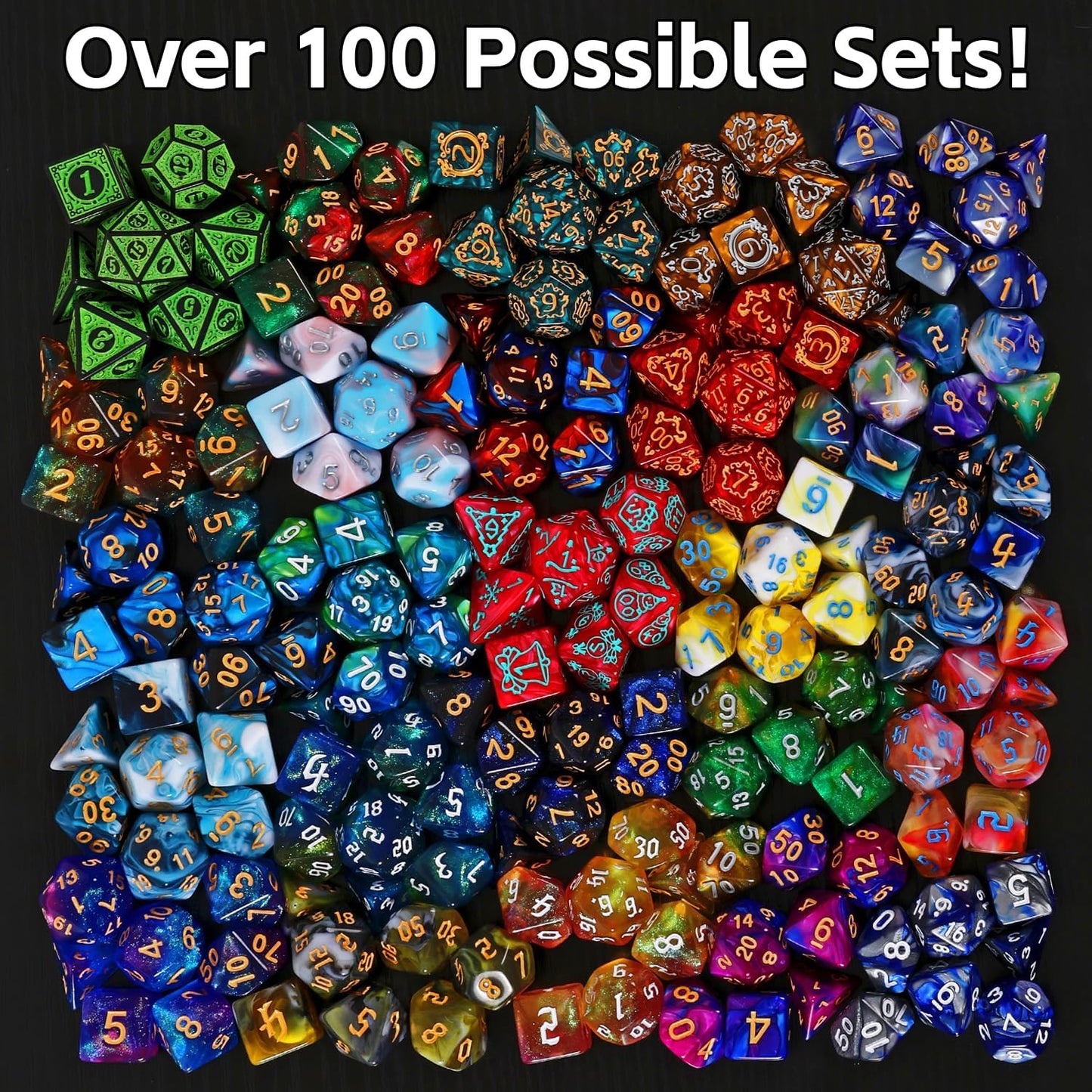 Coyeekn Mystery Dice Set - DND Dice Set - Polyhedral Dice, Dice Goblin, RPG Dice Set, Suitable for Role Playing, Table Games(Mystery Pack of 6)