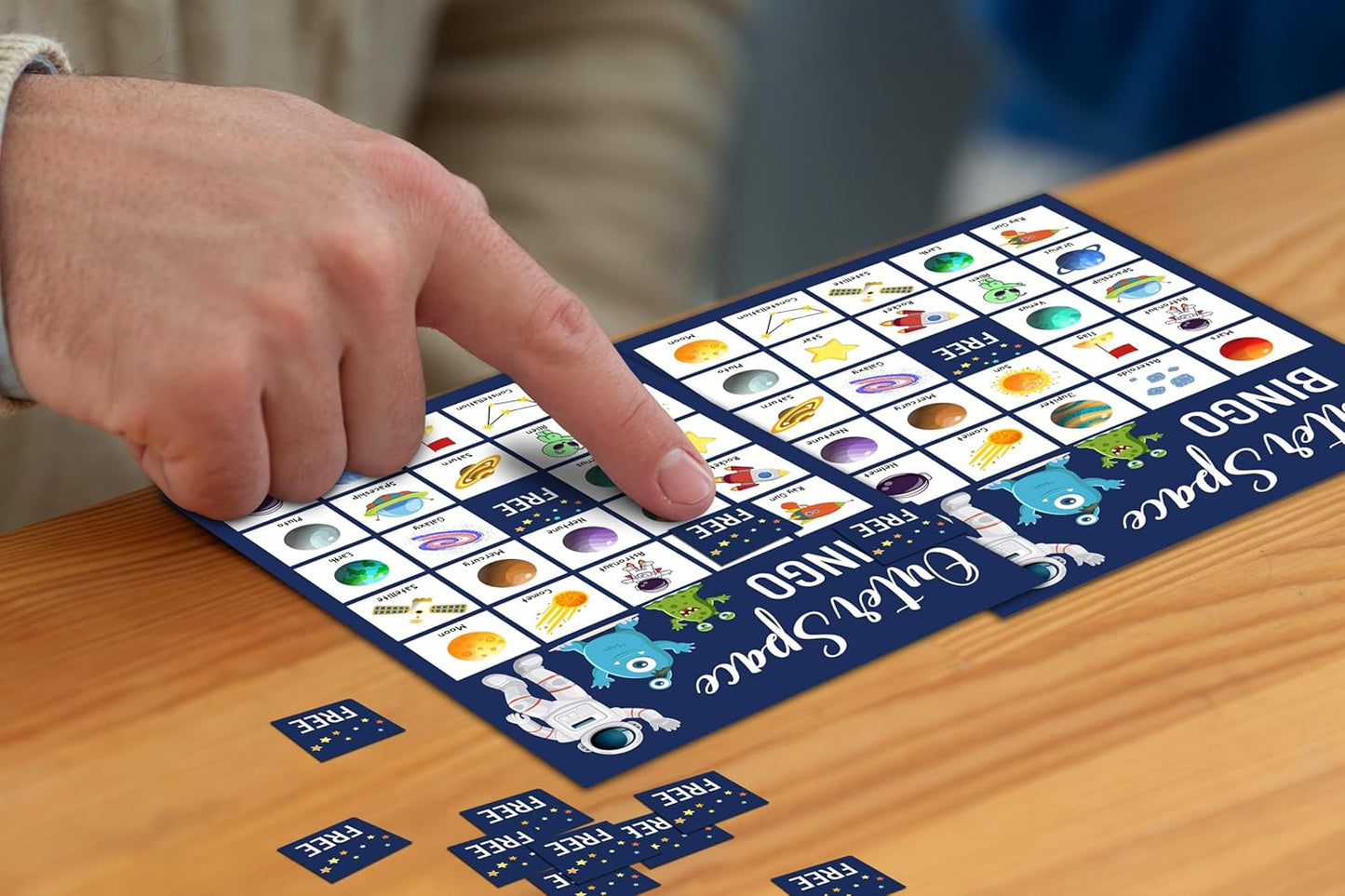 Space Bingo Game for 24 Players - Outer Space Party Games, Birthday Bingo Cards for Adults, Party Favors Supplies and Decorations (B12)