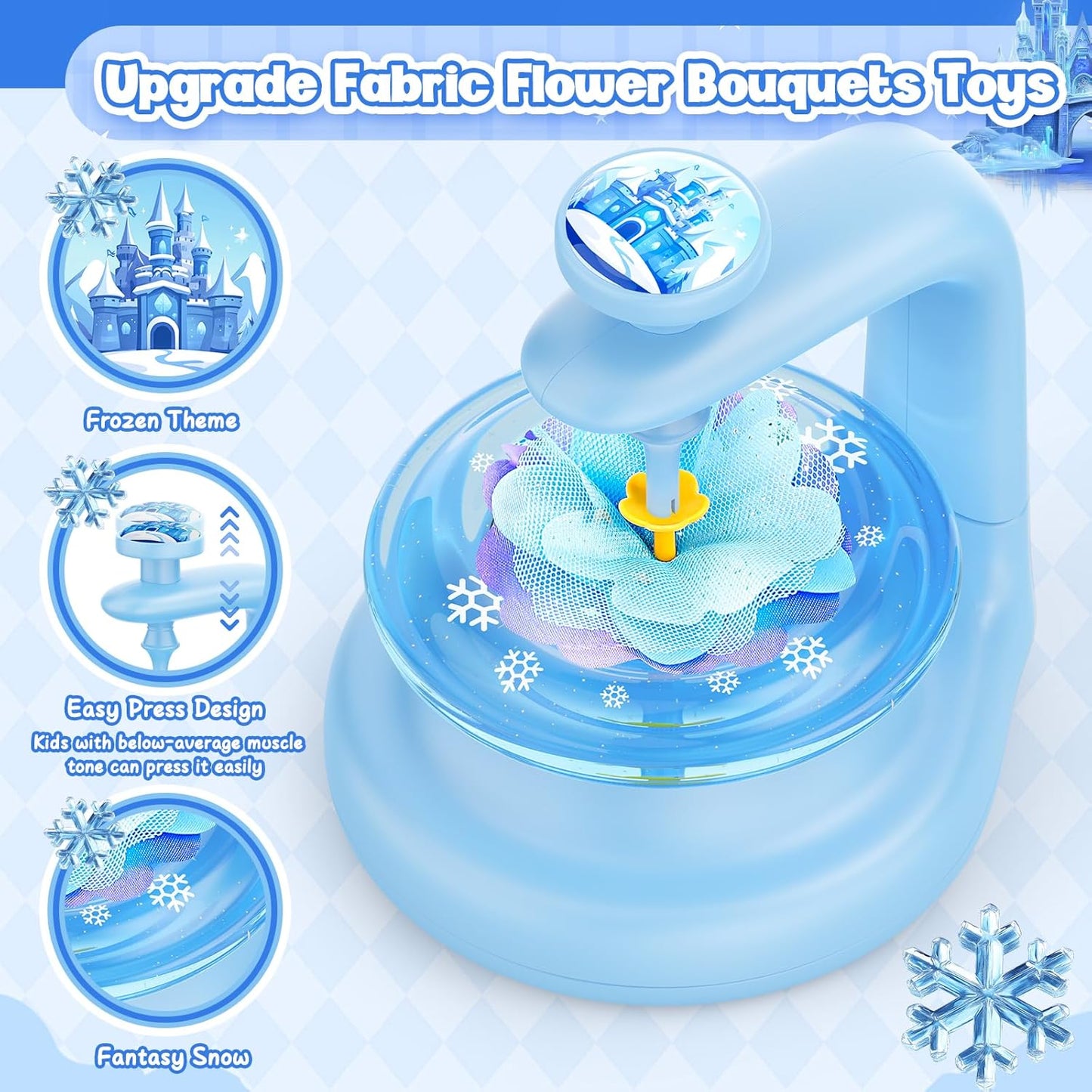 cosone Arts and Crafts Kits for Kids Age 3-12, Fabric Flower Bouquets Toys, DIY Craft Kits Toys for Kids, Ideal Gifts for Preschool Girls, Educational Handmade Frozen Toy for Girls Ages 3 4 5 6 7 8 9