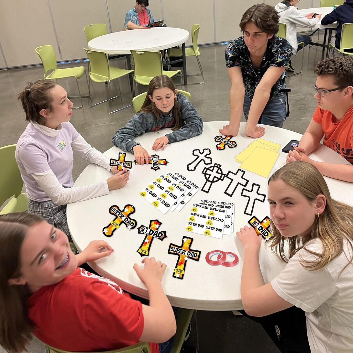 36PCS Fathers Day Crafts Bulk: Father's Religious Paper Suncatchers, Christian Sunday School Classroom Activity DIY Kits Gifts Decorations, Window Stained Glass Effect Art Supplies