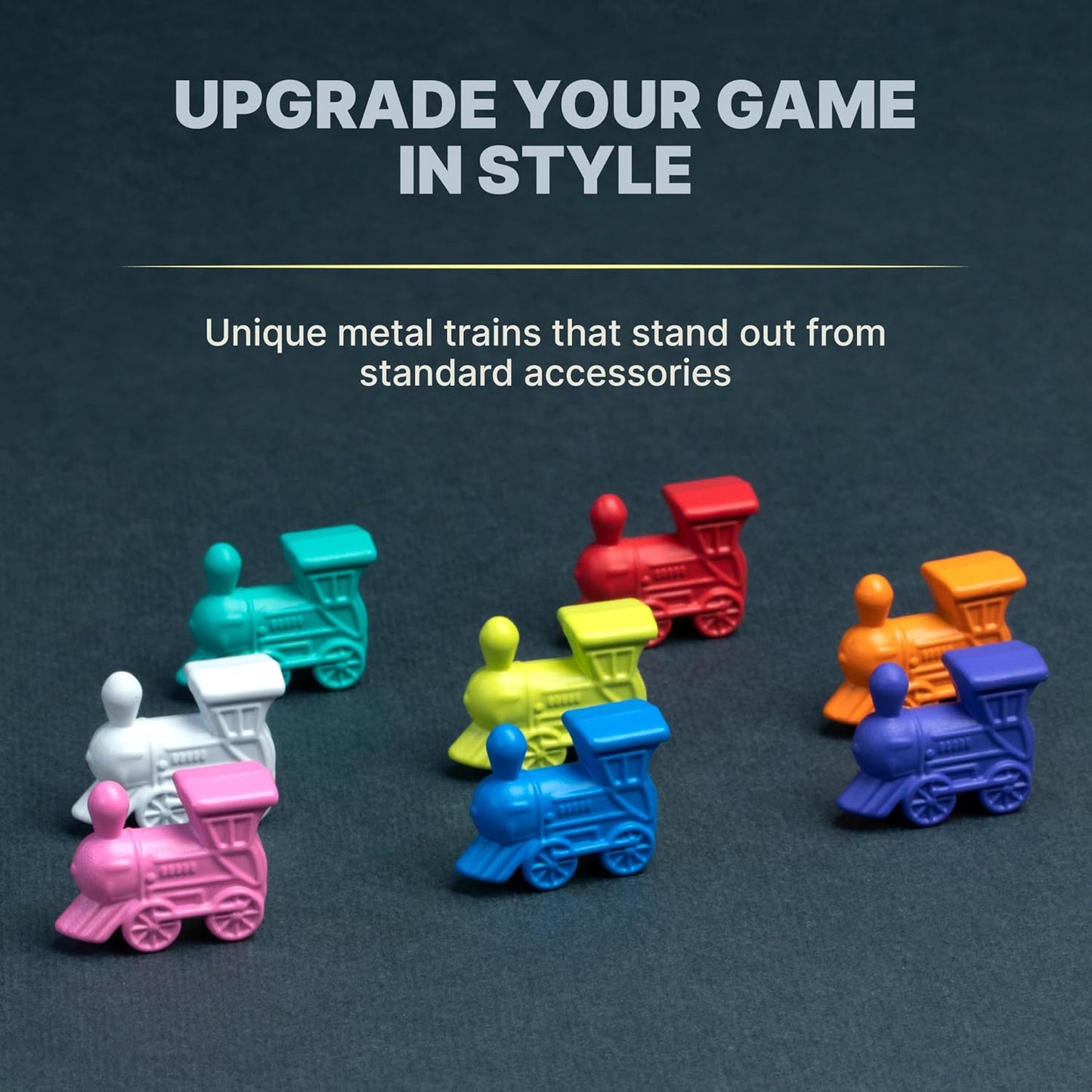 Queensell Dominoes Double 12 + Wooden Hub + Score Pad + Metal Trains