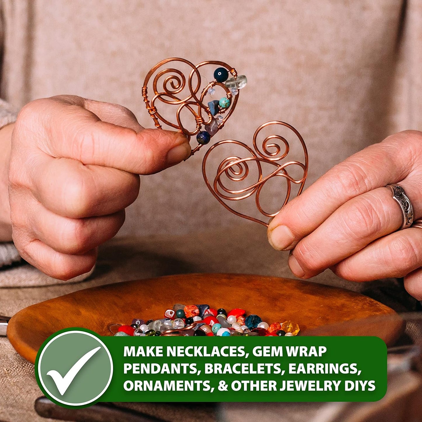 Mandala Crafts 14 Gauge Anodized Aluminum Craft Wire for Jewelry Making - 60 FT Colored Flexible Kelly Green Wire - Bendable for Bonsai Armature Crafting Sculpting